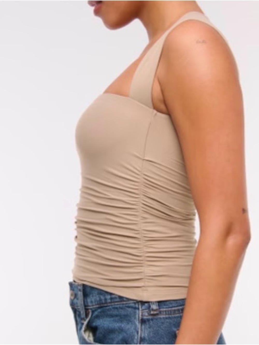Abercrombie & Finch Ava Soft Matte Seamless Top - Olive Green. NWT - Picture 3 of 7